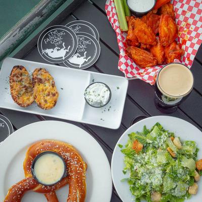 Various food on the table.
