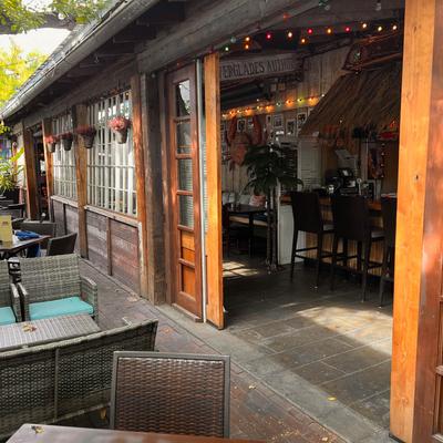 Exterior, seating area.