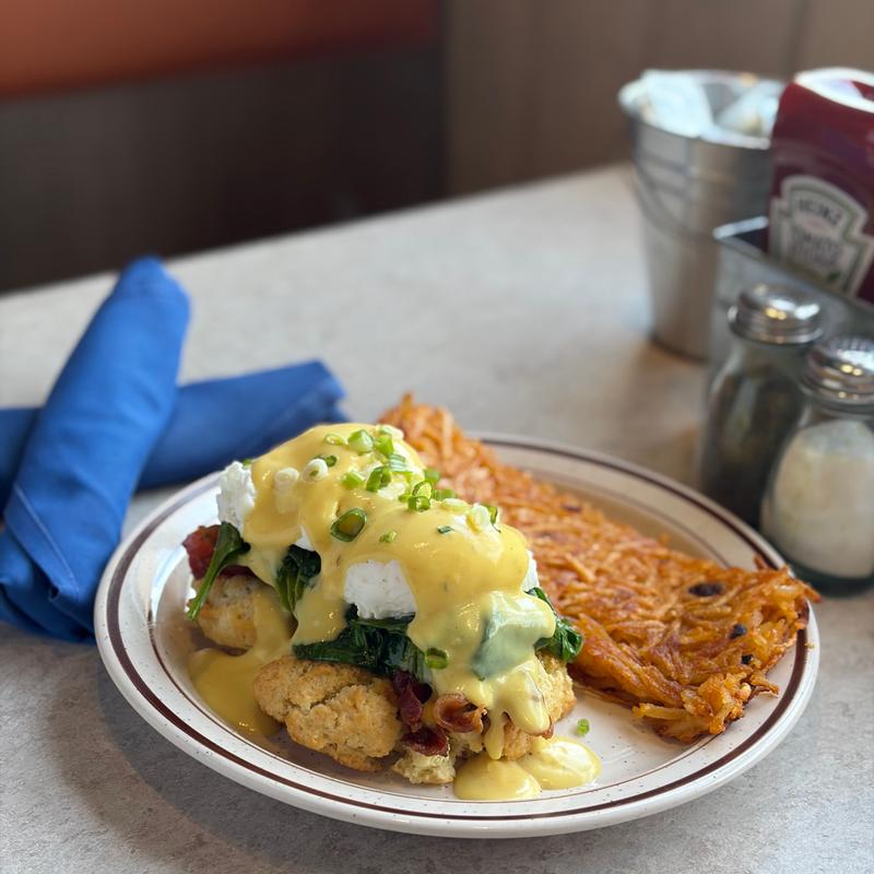 Spinach, Bacon and Avocado Benedict photo