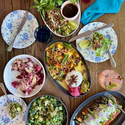 Various food dishes.