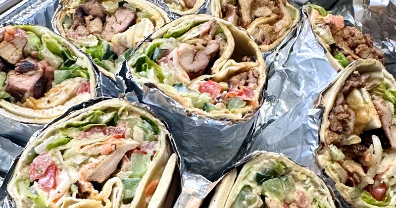 Grilled Chicken Salad, served on the table