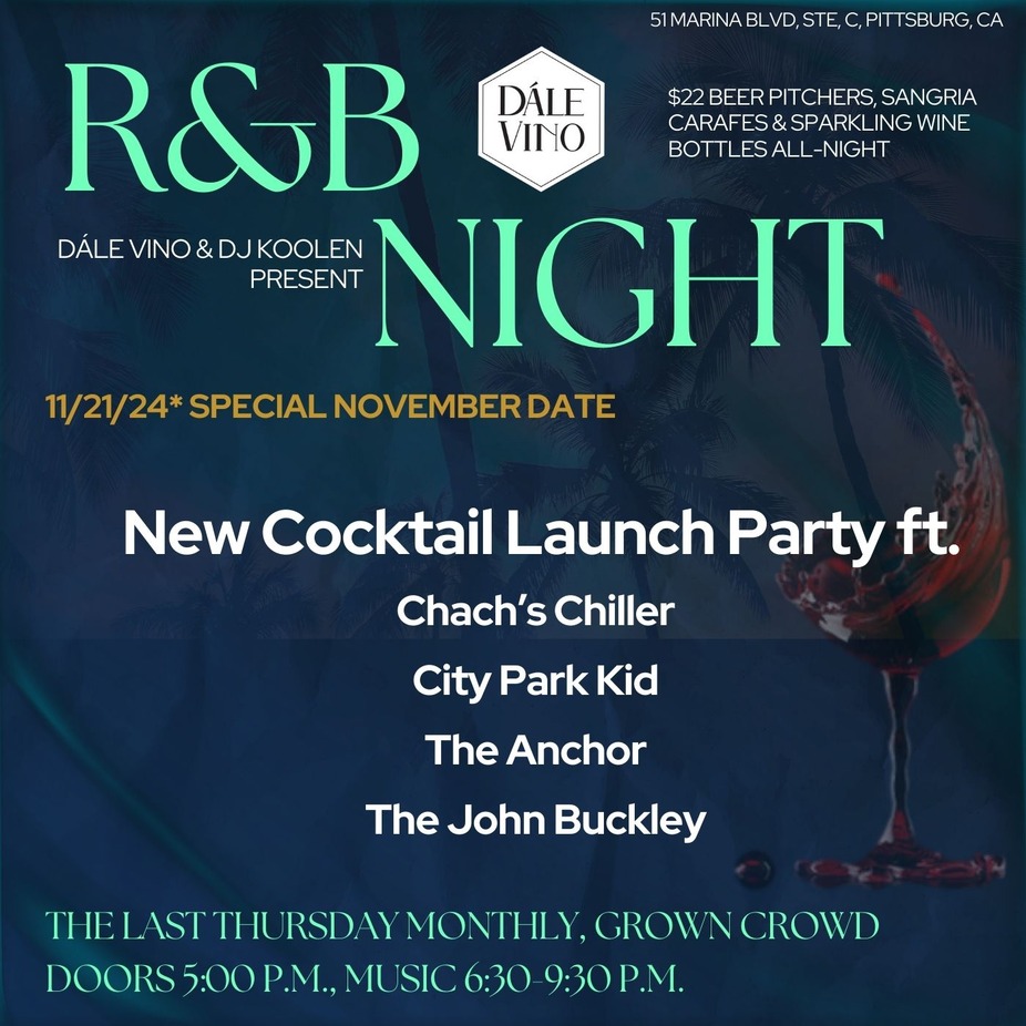 R&B Night - SPECIAL NOV DATE - Plus New Cocktail Launch event photo