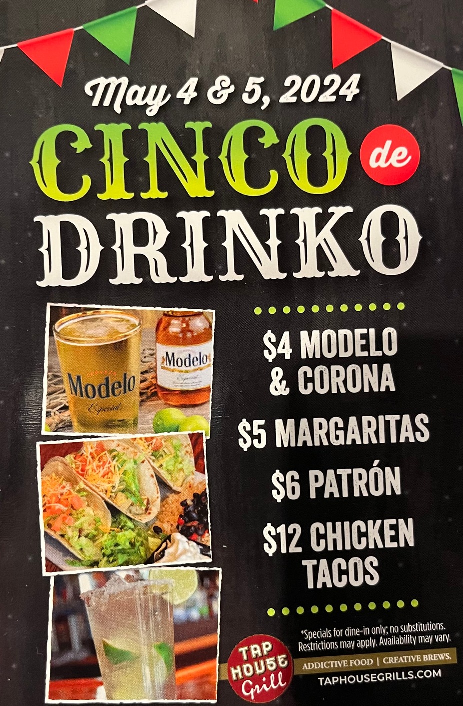 Tap House Grill Algonquin Events