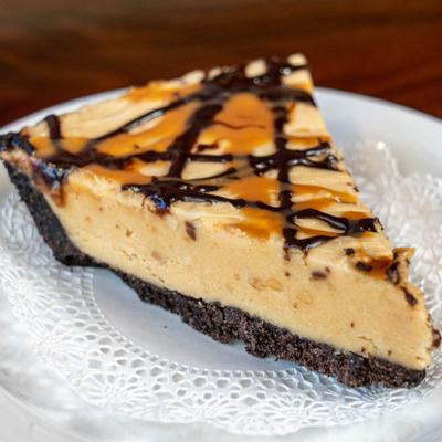 Piece of Peanut butter cheesecake.