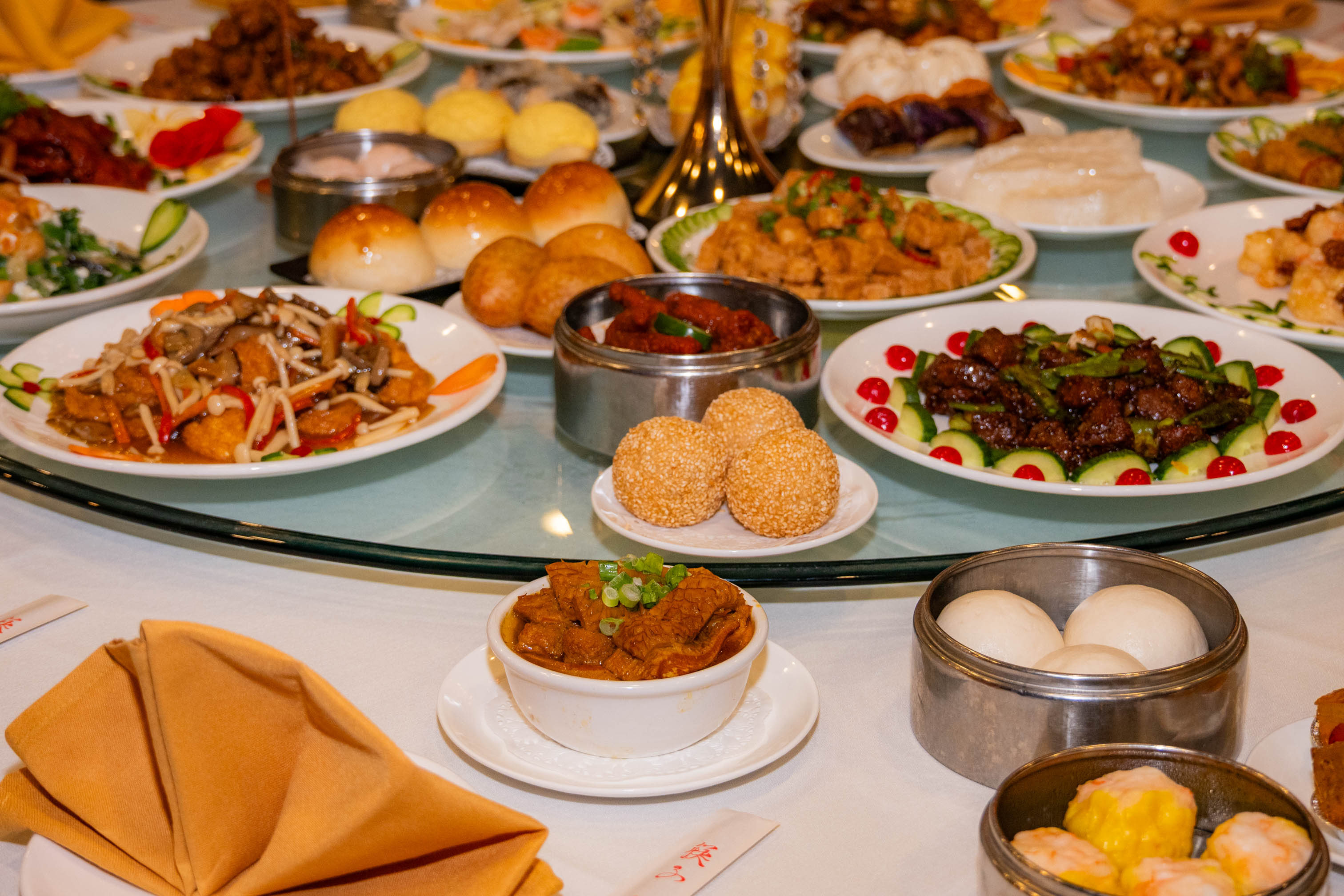 A wide variety of food on the table