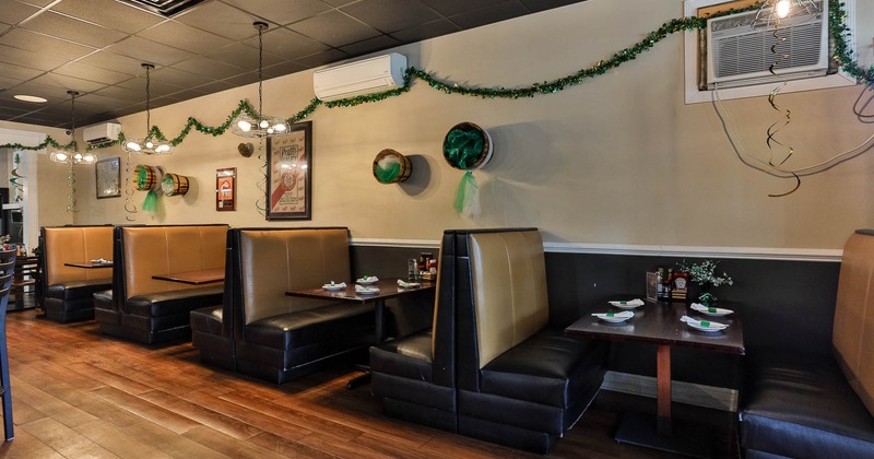 Dining area, booth tables