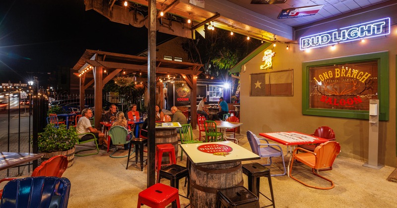 Exterior, seating area with guests