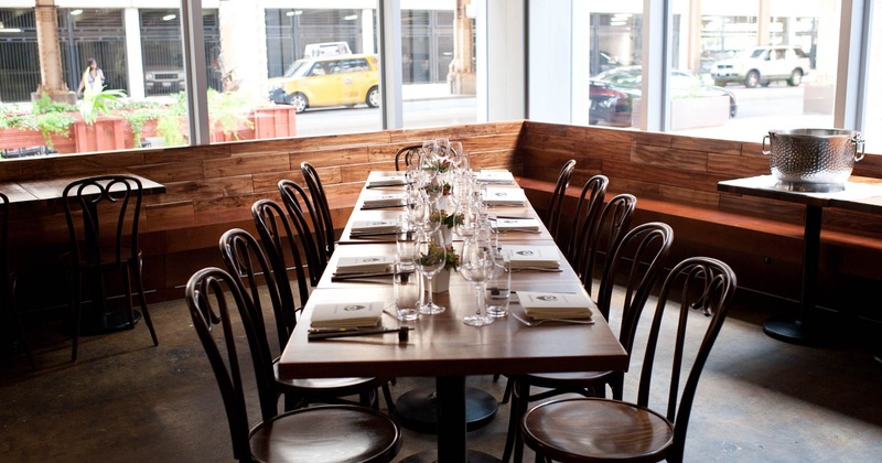 Fully set dining tables