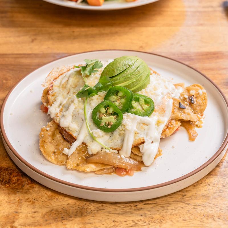 Gluten Free Chilaquiles &  2 Organic Fried Eggs photo