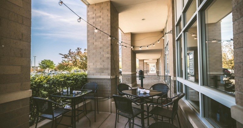 Exterior, tables and seating