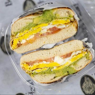 Beta Feta breakfast sandwich.