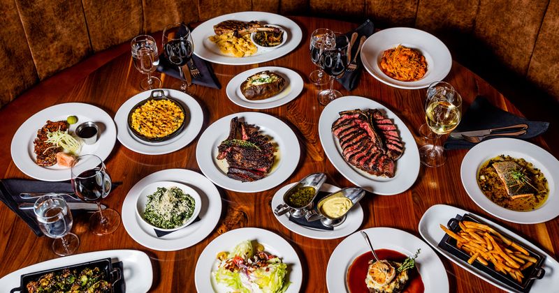 An assortment of dishes served on a table