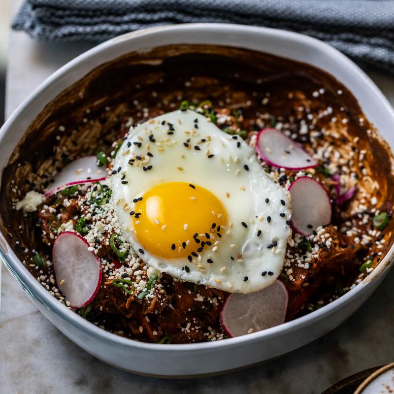 menu item 6 of 64, Chicken Mole Hash (GF)