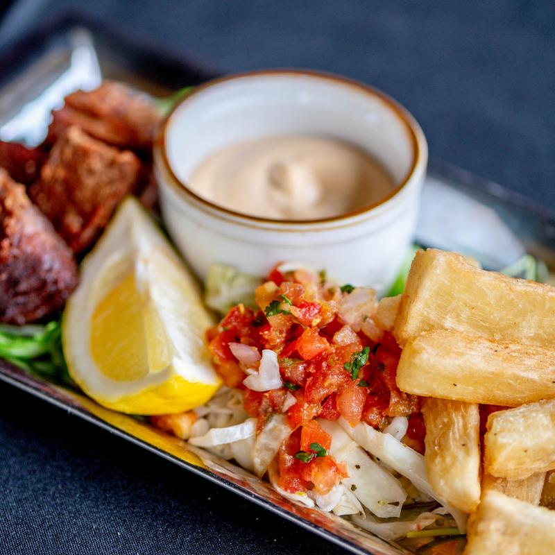 Yuca Con Chicharron Full Pan photo