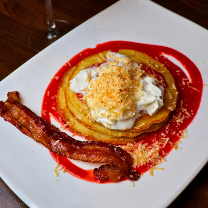 Raspberry White Chocolate Pancakes photo