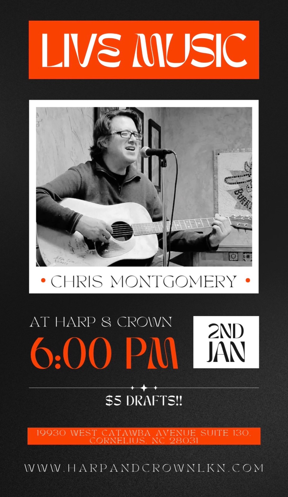 Chris Montgomery - Live Music at Harp & Crown event photo