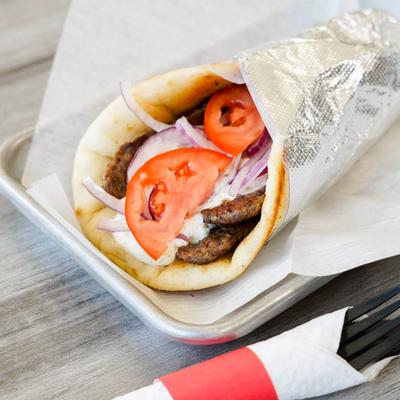 Beef Gyro Grinder, close up.