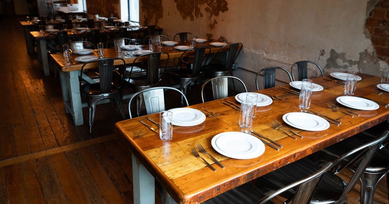 A table set for dining