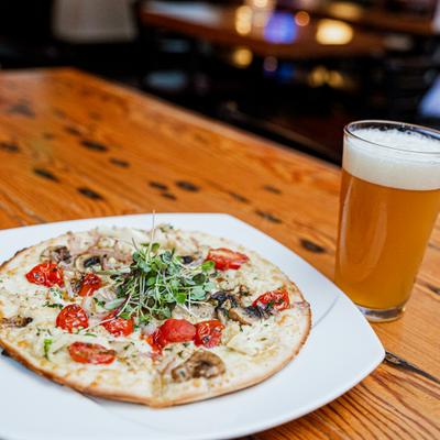 Flatbread and beer