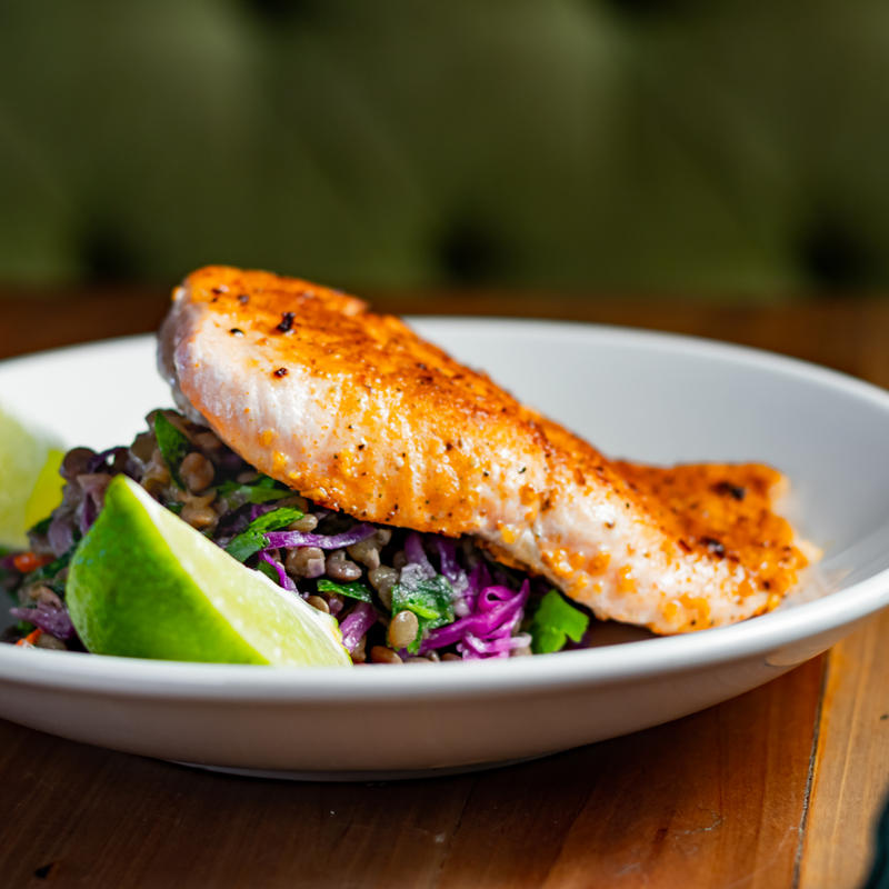 Grilled Salmon and Lentil photo