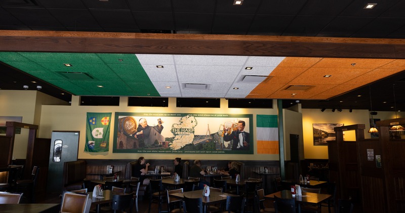 Interior, diner area, wide view