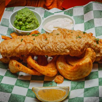 Traditional Pub Style Fish and Chips.