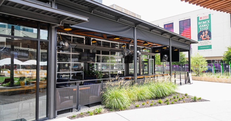 Exterior, covered patio area