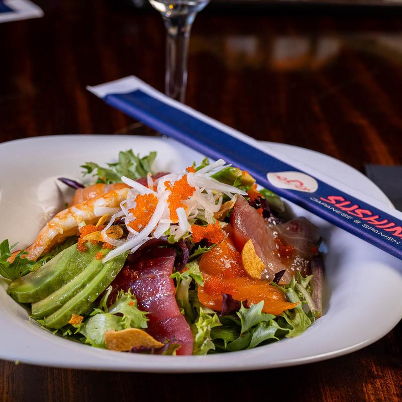menu item 10 of 10, Sashimi and Avocado Salad