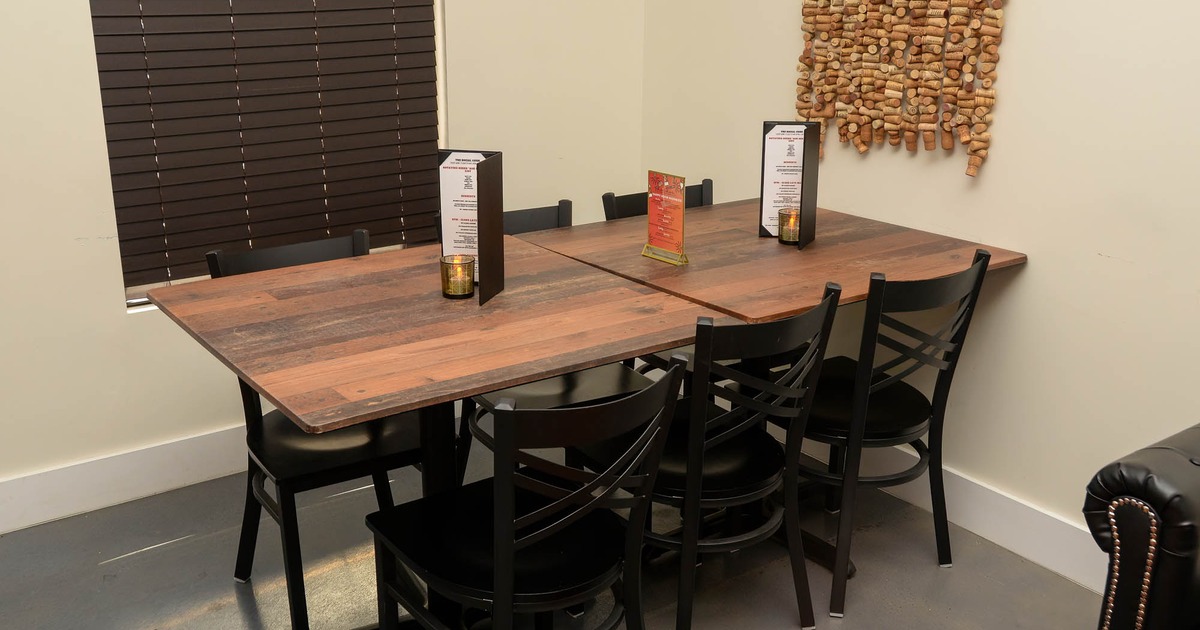 Interior, tables and chairs