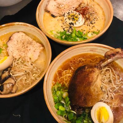 Assorted Ramen bowls.
