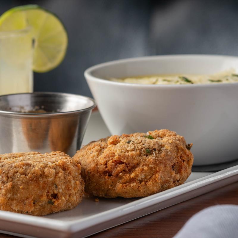 Salmon Croquette and Grits/Onion Gravy photo