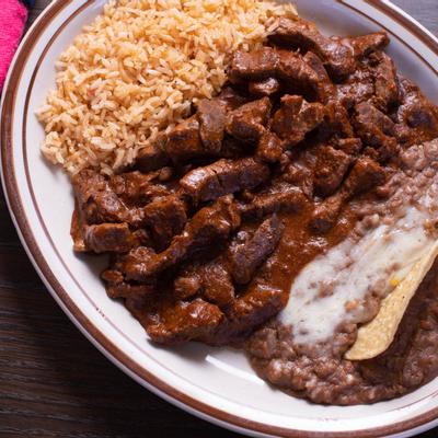 Chicken Breast, New York steak and shrimp