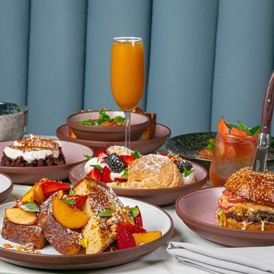 Various served meals.