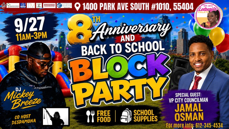 8 Year Anniversary & Back To School Block Party! event photo