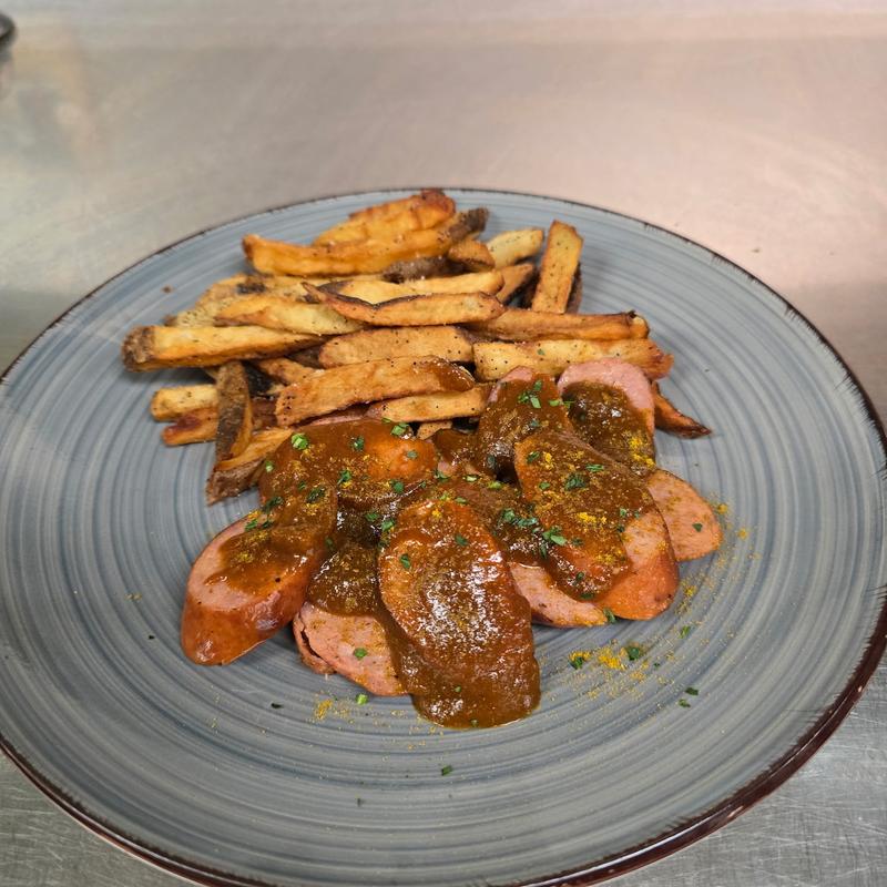menu item 9 of 9, CurryWurst Plate