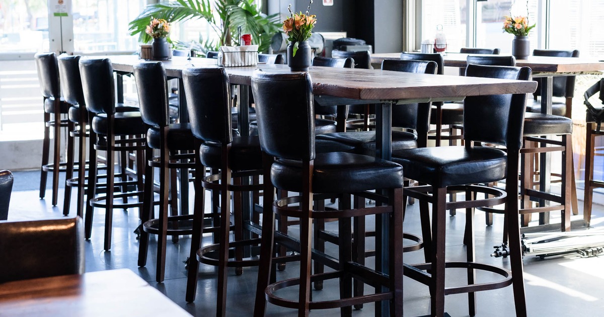 Interior, dining area, tables and chairs