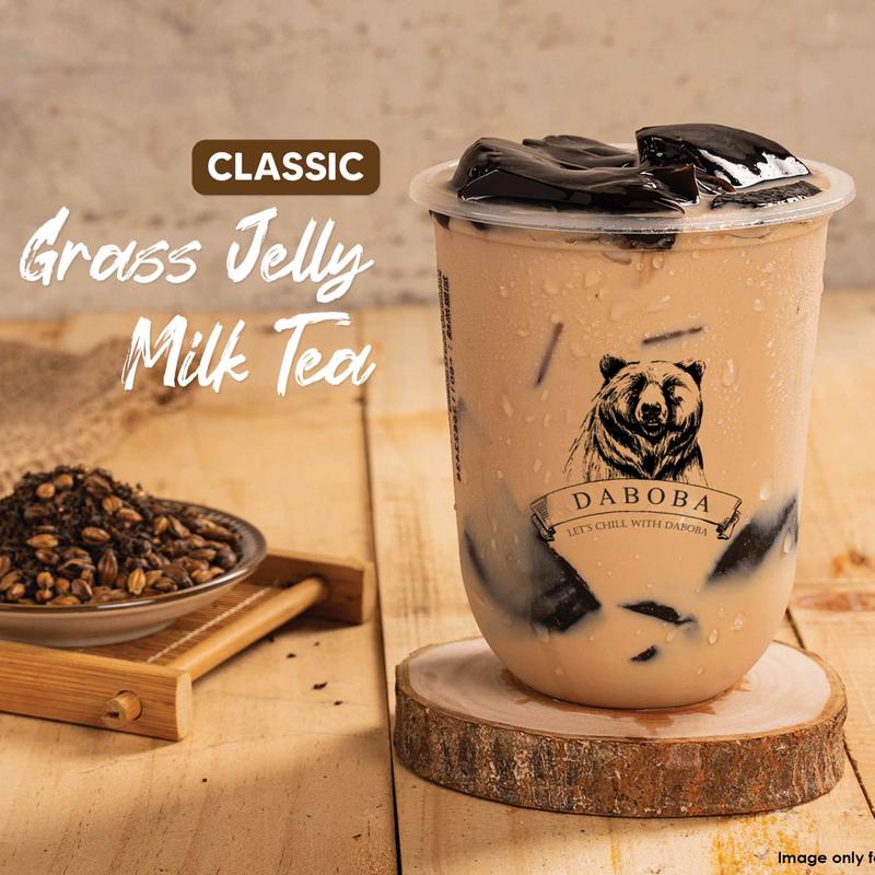 Grass Jelly Milk Tea photo