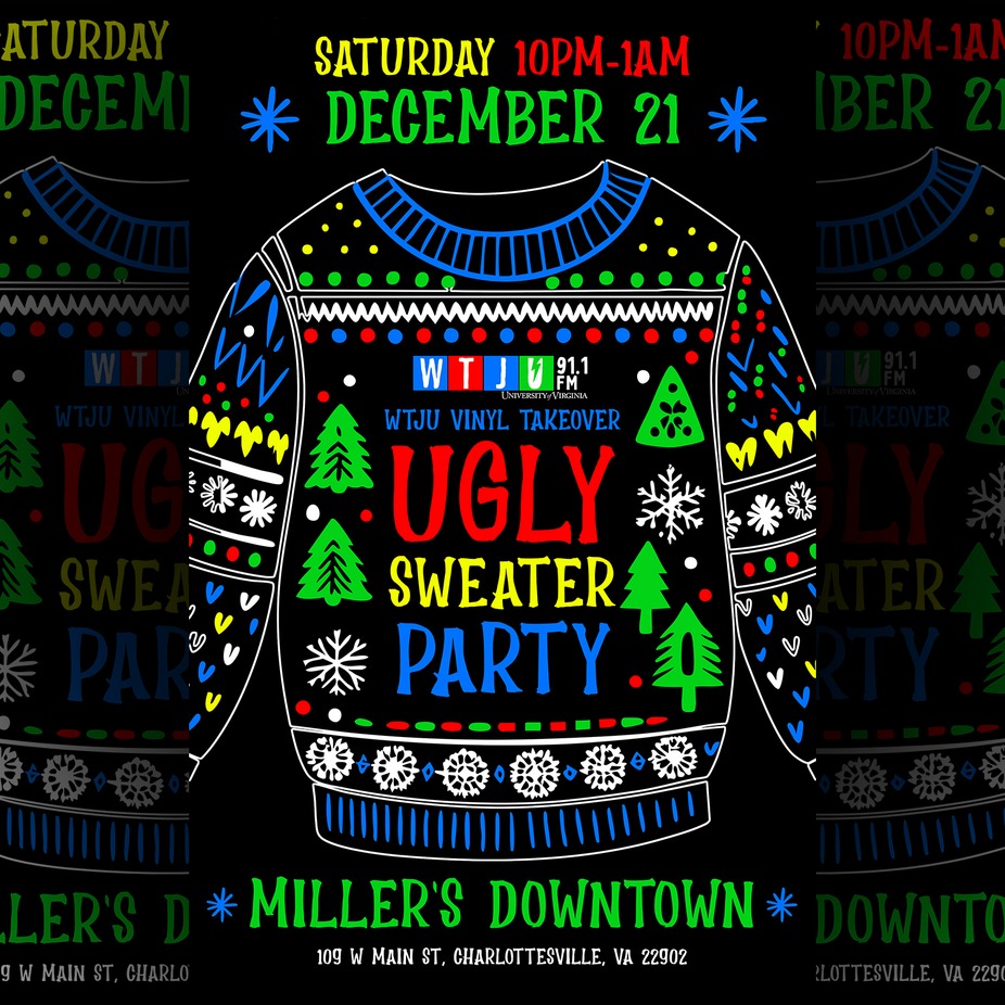 WTJU Vinyl Takeover + Ugly Sweater Party event photo