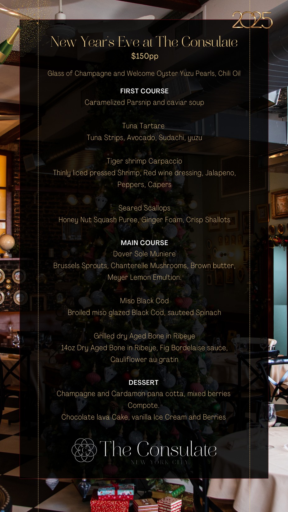 New Year's Prix Fixe Menu $150 event photo