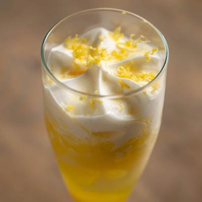 Dessert in a glass, closeup