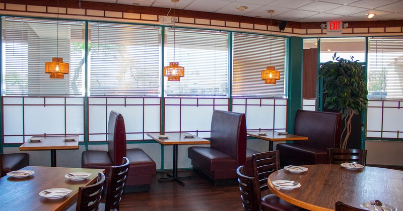 Interior, booths near the windows