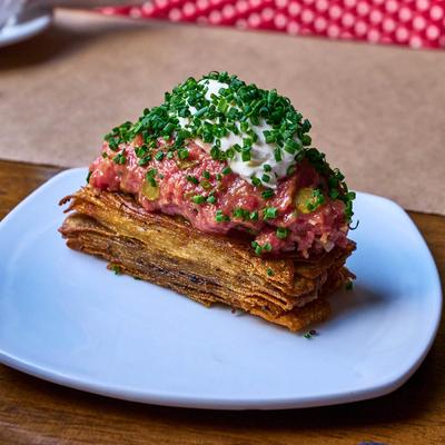 Steak tartare.