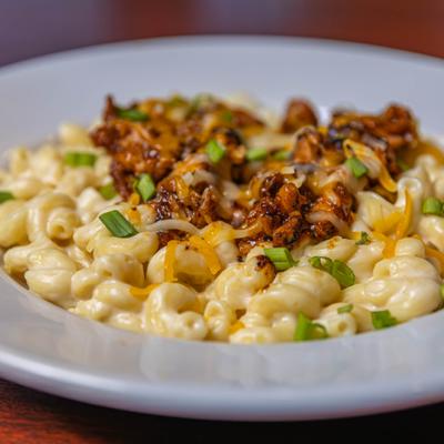 BBQ Pork Mac n Cheese.