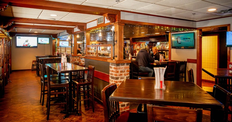 Interior, tables and chairs