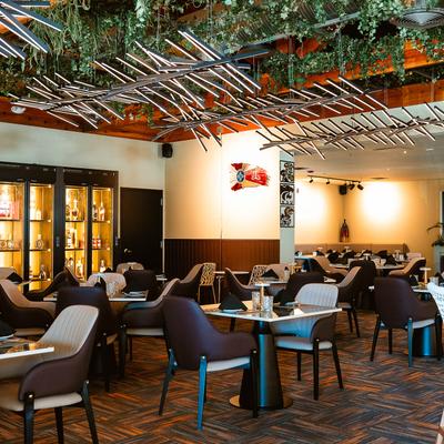 Restaurant dining area.