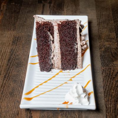 A slice of Oreo cake.