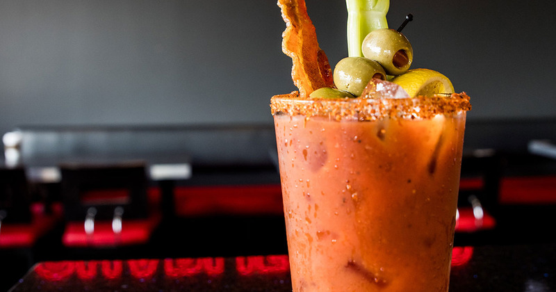 A glass of Bloody Mary