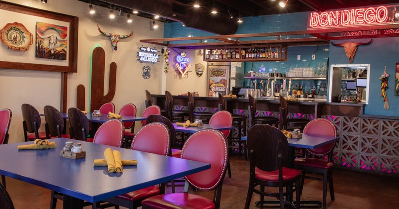 Interior, bar and dining area