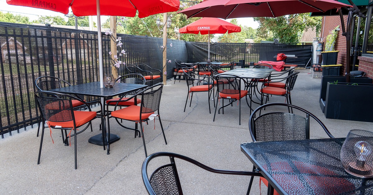 Spacious outdoor seating area