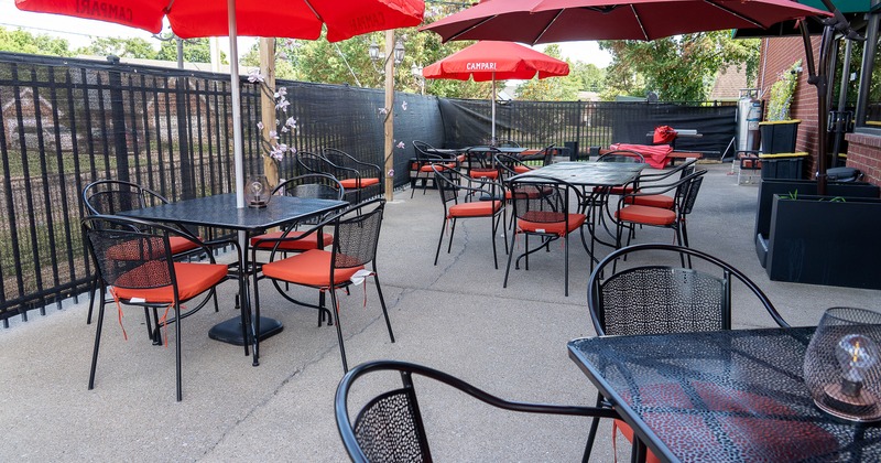 Spacious outdoor seating area